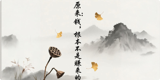 原来：钱，根本不是赚来的！（醍醐灌顶）